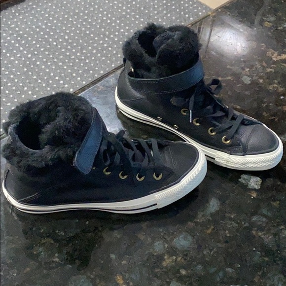 fur converse shoes